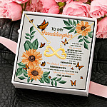 Grandma To My Granddaughter Once Upon A Time I Asked God For An Angel He Sent Me You Infinity Heart Necklace