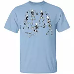"Skeletons Dancing In A Circle T-Shirt - Funny Halloween T-Shirt ", Light Blue, Unisex T-Shirt