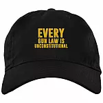 Every Gun Law Is Unconstitutional Twill Cap - High-Profile Snapback Hat - Trucker Hat, Black, Brushed Twill Dad Cap