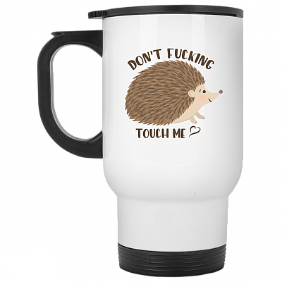 14 oz. White Travel Mug