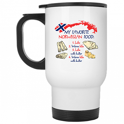 14 oz. White Travel Mug