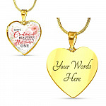 God's Creations Are Beautiful and You're The Most Beautiful One Floral Heart Pendant Necklace - Heart Luxury Necklace (Gold Plated)