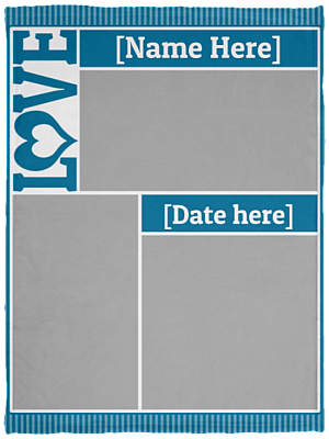 Personalized Image Throw Blanket - Custom Your Photo Fleece Blanket - Love Anniversary Wedding Family Premium Sherpa Blanket, White, Cozy Plush Fleece Blanket - 30x40