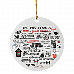 2020 a year forget ornament, White, Circle Ornament