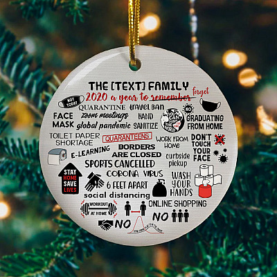 Alternative view of 2020 A Year To Forget Personalized Circle Ornament Keepsake - Funny 2020 Quarantine Christmas Circle Ornament