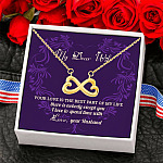 My Dear Wife Your Love Is The Best Part Of My Life Infinity Heart Pendant Necklace