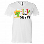 Cute Mexican Party T-Shirt - V-Neck Tee - Youth Tee, White, V-Neck T-Shirt