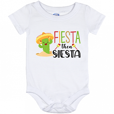 Cute Mexican Party Baby Onesie - Toddler Baby Infant Bodysuit, White, Baby Onesie - 12 Month