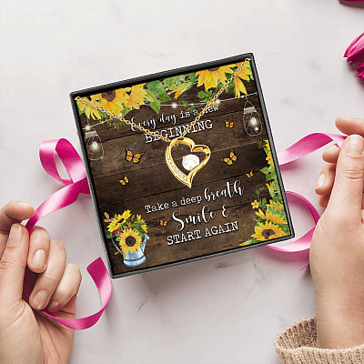 Every Day Is A New Beginning Take A Deep Breath Smile And Start Again Forever Love Pendant Necklace