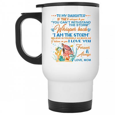 14 oz. White Travel Mug