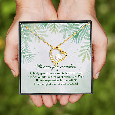 A Truly Great Coworker Is Hard To Find Farewell Gift Forever Love Pendant Necklace