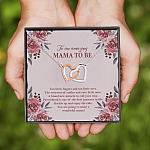 110KNG. Mama to Be Gift (3) Interlocking Hearts Necklace