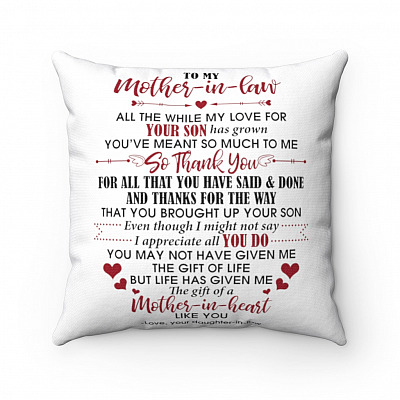 To My Mother In Law You've Meant So Much To Me Thank You Throw Pillow - Mother In Law Gifts From Bride