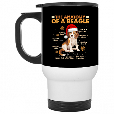 14 oz. White Travel Mug