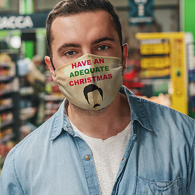 Alternative view of Ron Have An Adequate Christmas Movie Washable Reusable Custom Printed Cloth Face Mask Cover