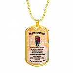 To My Husband from Wife When We Get To The End Of Our Lives Together Husband And Wife Dog Tag Necklace - Dog Tag (Gold Plated)