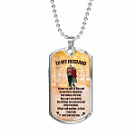 To My Husband from Wife When We Get To The End Of Our Lives Together Husband And Wife Dog Tag Necklace - Dog Tag (Silver)
