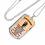 To My Husband from Wife When We Get To The End Of Our Lives Together Husband And Wife Dog Tag Necklace - Dog Tag (Silver)