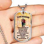To My Husband from Wife When We Get To The End Of Our Lives Together Husband And Wife Dog Tag Necklace - Dog Tag (Silver)