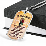To My Husband from Wife When We Get To The End Of Our Lives Together Husband And Wife Dog Tag Necklace - Dog Tag (Silver)
