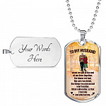 To My Husband from Wife When We Get To The End Of Our Lives Together Husband And Wife Dog Tag Necklace - Dog Tag (Silver)