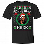 Jingle Bell Jingle Bell Jingle Bell Rock Funny The Rock Ugly Christmas Sweater Style T-Shirt, Black, Unisex T-Shirt Jingle Bell Jingle Bell Jingle Bell Rock Funny The Rock Ugly Christmas Sweater Style T-Shirt, Black, Unisex T-Shirt