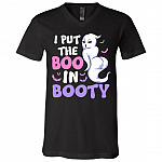 I Put the B-oo in Booty Funny Ghost T-Shirt - V-Neck Tee, Black, V-Neck T-Shirt