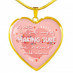 A Sister Is God's Way Of Making Sure We Never Walk Alone Heart Pendant Necklace Gifts From Sister - Heart Luxury Necklace (Gold Plated)
