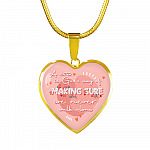 A Sister Is God's Way Of Making Sure We Never Walk Alone Heart Pendant Necklace Gifts From Sister - Heart Luxury Necklace (Gold Plated)