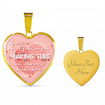 A Sister Is God's Way Of Making Sure We Never Walk Alone Heart Pendant Necklace Gifts From Sister - Heart Luxury Necklace (Gold Plated)
