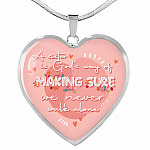 A Sister Is God's Way Of Making Sure We Never Walk Alone Heart Pendant Necklace Gifts From Sister - Heart Luxury Necklace (Silver)