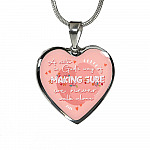 A Sister Is God's Way Of Making Sure We Never Walk Alone Heart Pendant Necklace Gifts From Sister - Heart Luxury Necklace (Silver)