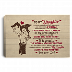 Dad To My Daughter I Closed My Eyes For But A Moment Suddenly A Woman Stood Framed Canvas - Unframed Poster, White, 0.75'' Framed Canvas