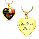 Dad To My Daughter Never Forget that I Love You You Will Always Be Daddy's Little Girl Heart Pendant Necklace - Heart Luxury Necklace (Gold Plated)
