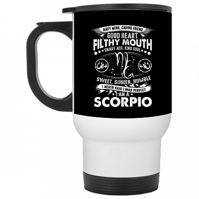14 oz. White Travel Mug