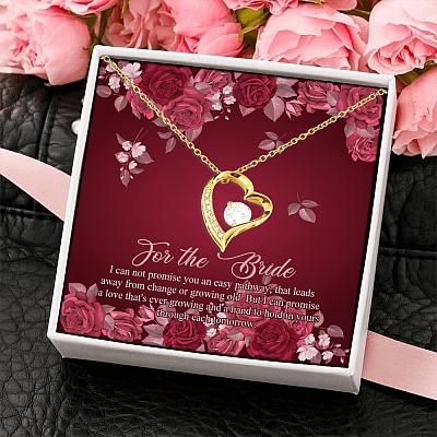 Wedding Vow For The Bride I Promise To Love You Romantic Love Quotes Forever Love Pendant Necklace