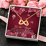 Wedding Vow For The Bride I Promise To Love You Romantic Love Quotes Infinity Heart Pendant Necklace