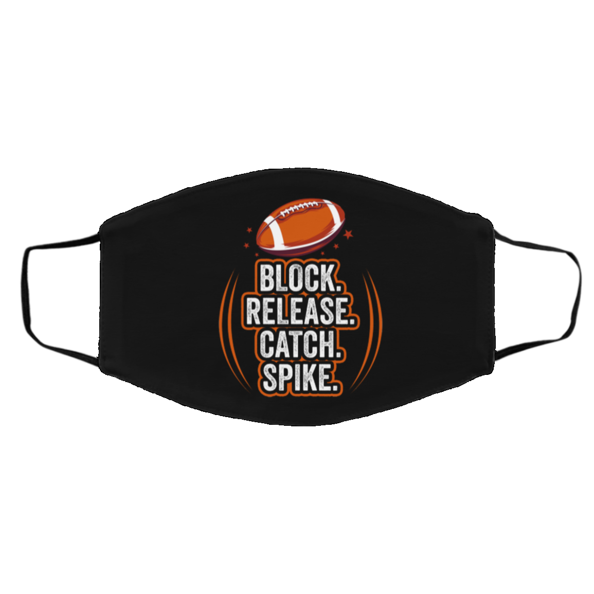 Block Release Catch Football Spike Movements for Fan Washable Reusable Custom - Printed Cloth Face Mask Cover, Black, Cloth Face Cover – Medium/Large Block Release Catch Football Spike Movements for Fan Washable Reusable Custom - Printed Cloth Face Mask Cover, Black, Cloth Face Cover – Medium/Large