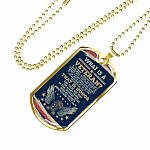 What Is A Veteran Active Duty Discharged Retired Reserve That Is Honor Dog Tag Pendant Necklace - Dog Tag (Gold Plated)
