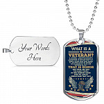 What Is A Veteran Active Duty Discharged Retired Reserve That Is Honor Dog Tag Pendant Necklace - Dog Tag (Silver)