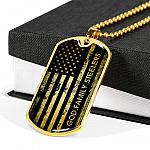 God Family Badass Veteran Dog Tag Pendant Necklace - US Veteran Gifts - Dog Tag (Gold Plated)