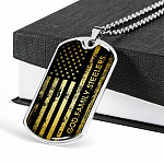 God Family Badass Veteran Dog Tag Pendant Necklace - US Veteran Gifts - Dog Tag (Silver)