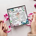 To My Unbiological Sister Interlocking Hearts Pendant Necklace - Bestie Gift