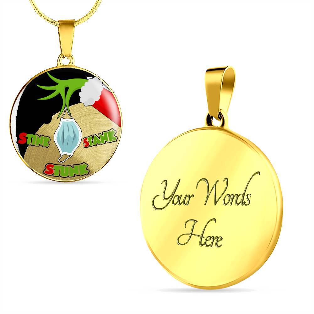 2020 Stink Stank Stunk Funny Quarantine Christmas Luxury Circle Pendant Necklace - Circle Luxury Necklace (Gold Plated) 2020 Stink Stank Stunk Funny Quarantine Christmas Luxury Circle Pendant Necklace - Circle Luxury Necklace (Gold Plated)