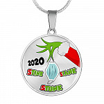 2020 Stink Stank Stunk Funny Quarantine Christmas Luxury Circle Pendant Necklace - Circle Luxury Necklace (Silver) 2020 Stink Stank Stunk Funny Quarantine Christmas Luxury Circle Pendant Necklace - Circle Luxury Necklace (Silver)