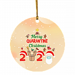 Merry Quarantine Christmas 2020 Christmas Ornament Keepsake - Holiday Flat Circle Ornament, White, Circle Ornament Merry Quarantine Christmas 2020 Christmas Ornament Keepsake - Holiday Flat Circle Ornament, White, Circle Ornament