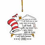 I Will Teach You In A Room I Will Teach Now Circle Ornament Keepsake - Funny 2020 Teacher Ornament, White, Circle Ornament