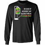 in Case of Accident My Blood Type is Mountain Hoodie - Long Sleeve - Sweatshirt, Black, Long Sleeve in Case of Accident My Blood Type is Mountain Hoodie - Long Sleeve - Sweatshirt, Black, Long Sleeve