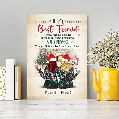 Personalized To My Best Friend I May Not Be Able To Solve All Your Problems Framed Canvas - Unframed Poster