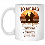 Personalized Son To My Dad So Much Of Me Is Made From What I Learned from You Ceramic Coffee Mug - Beer Stein, White, 11 oz. White Mug